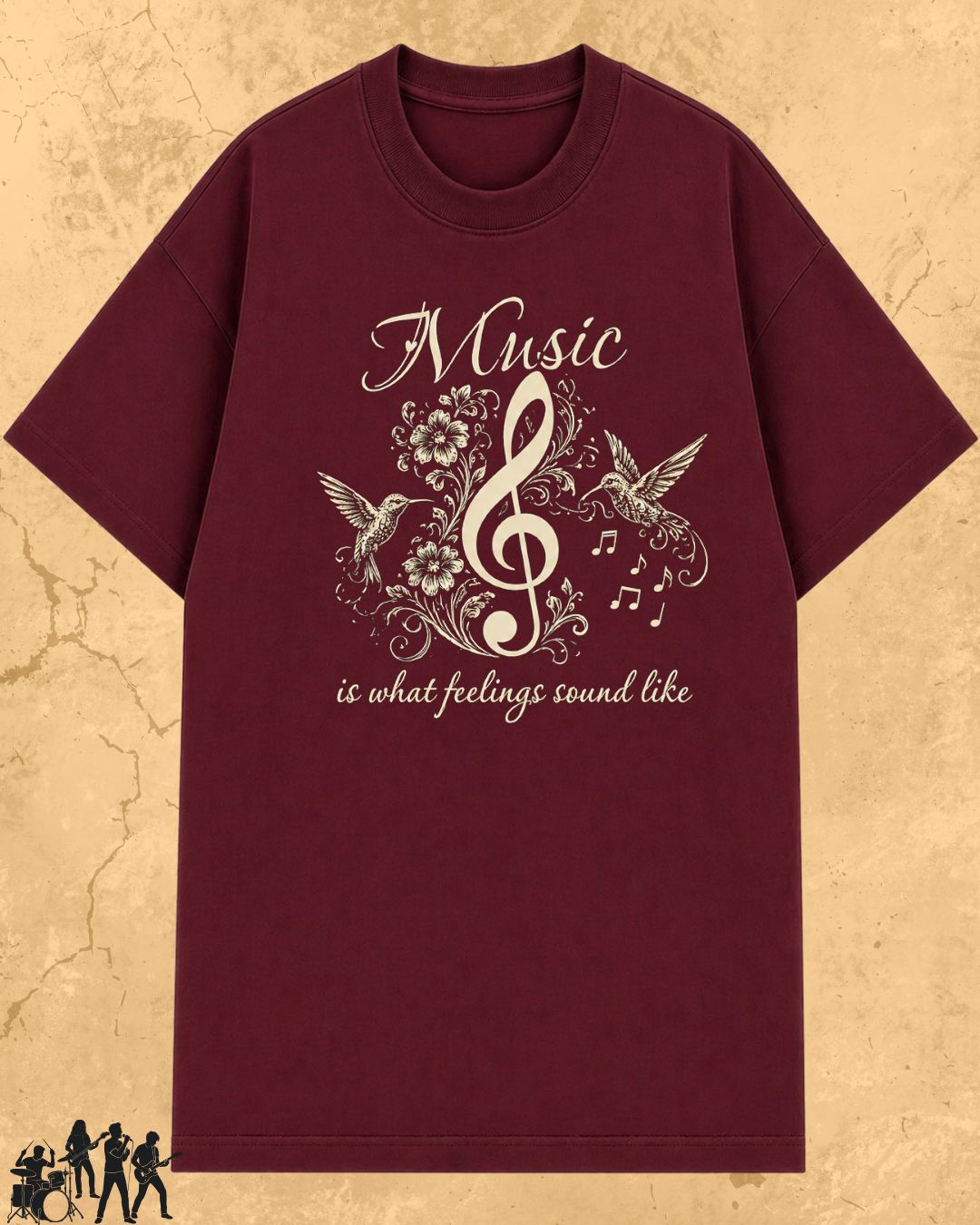 Music Is What Feelings Sound Like Cotton Tee