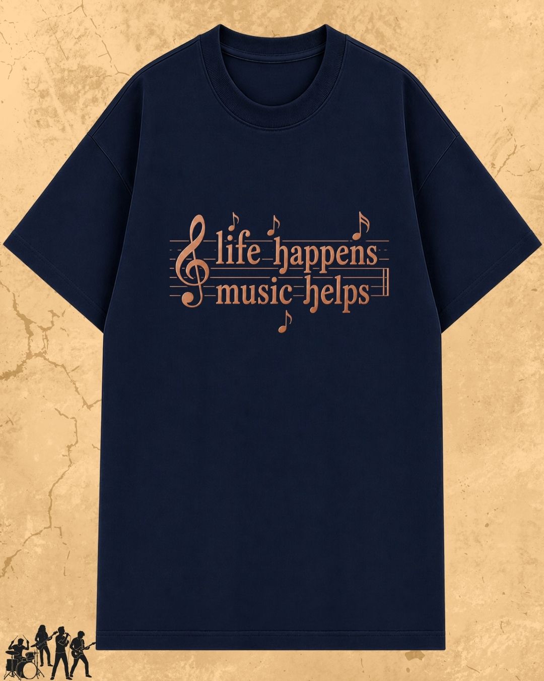 Life Happens Music Helps Cotton Tshirt