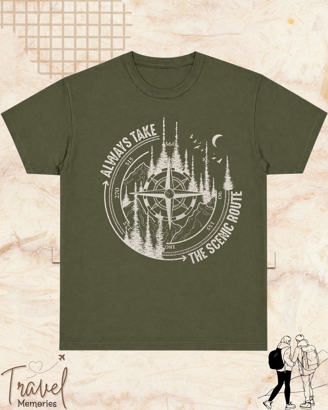 Scenic Route Vintage Adventure Cotton Tshirt