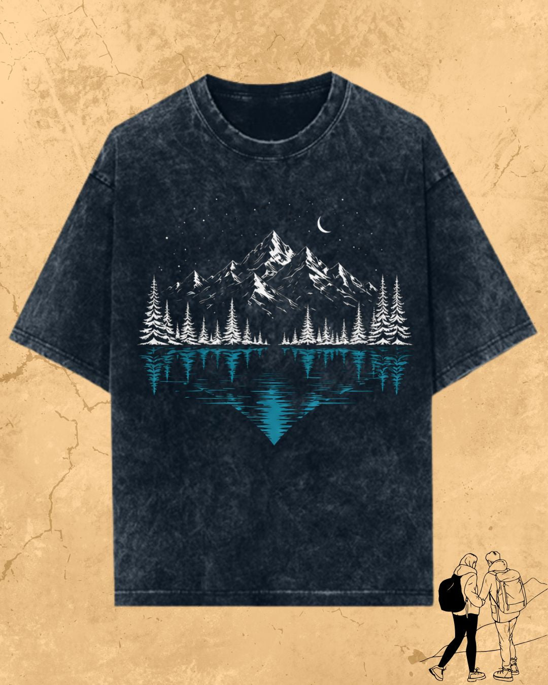 Mountain Reflection Cotton Tshirt