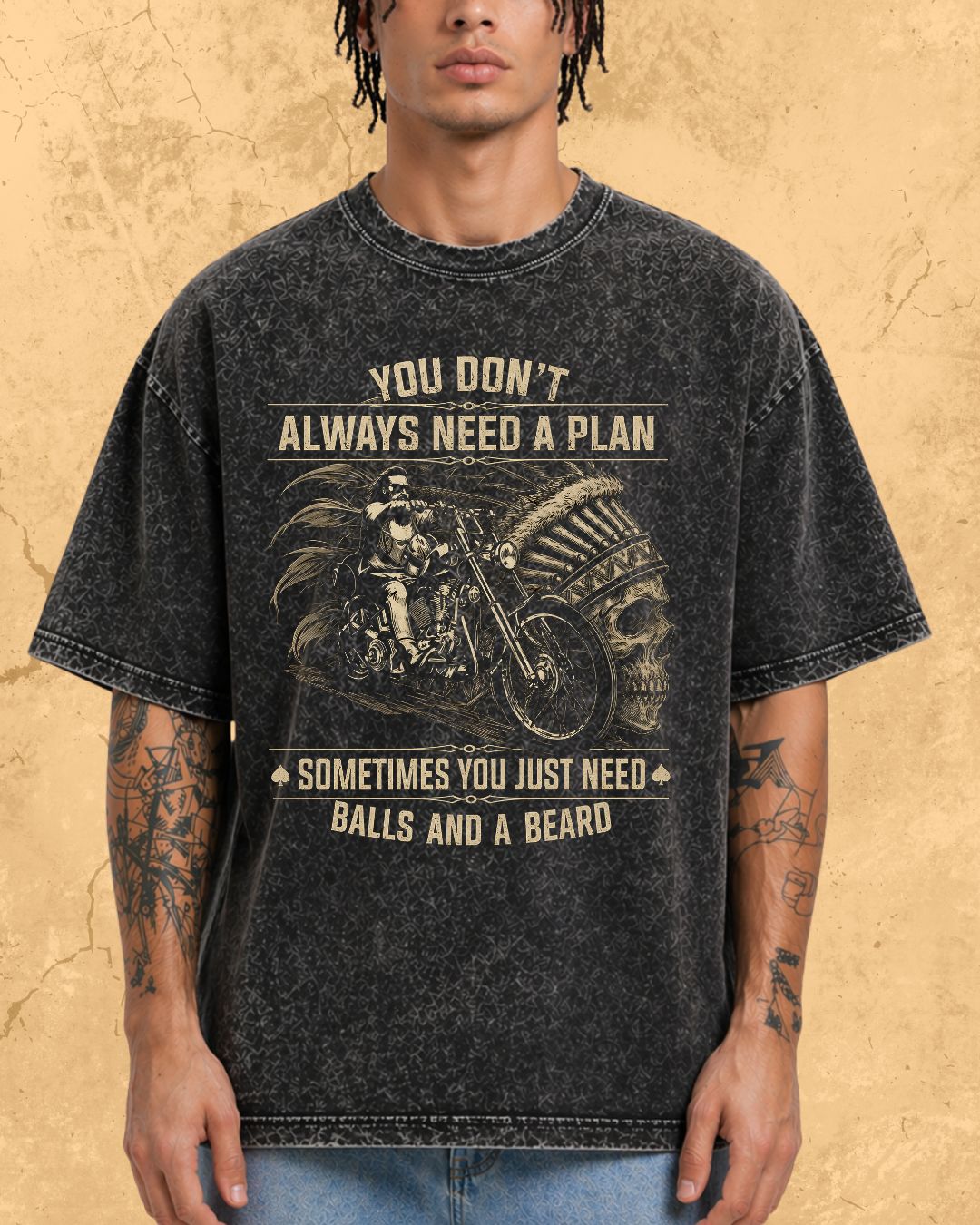Rebel Beard Motorcycle Cotton Tshirt