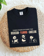 Three Stages of Every Trip Travel Cotton Tshirt Part 2