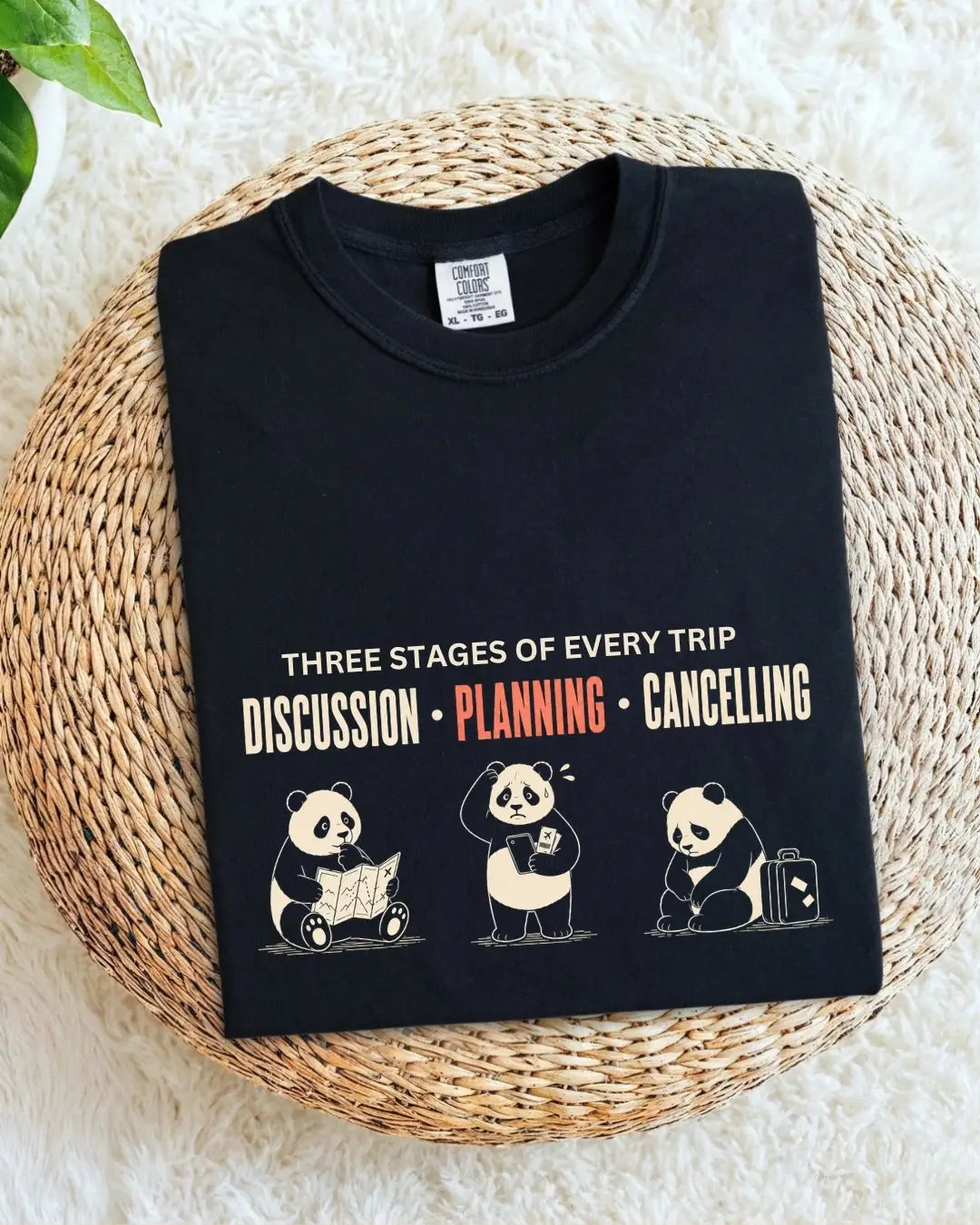 Three Stages of Every Trip Travel Cotton Tshirt Part 2