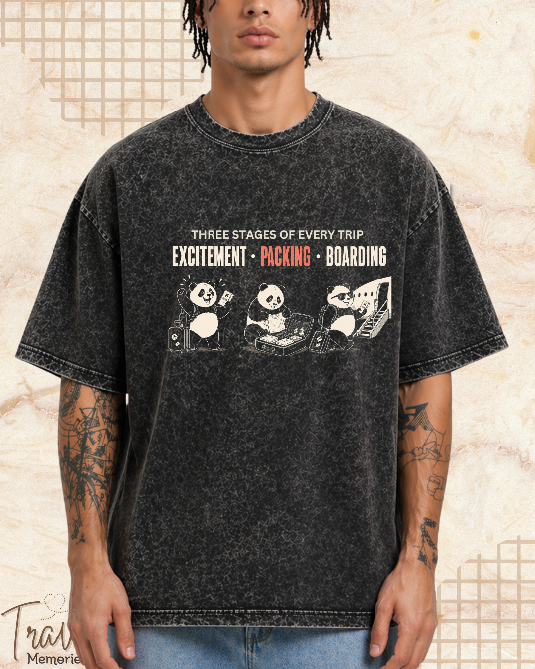 Three Stages of Every Trip Series 1 Travel Cotton Tshirt