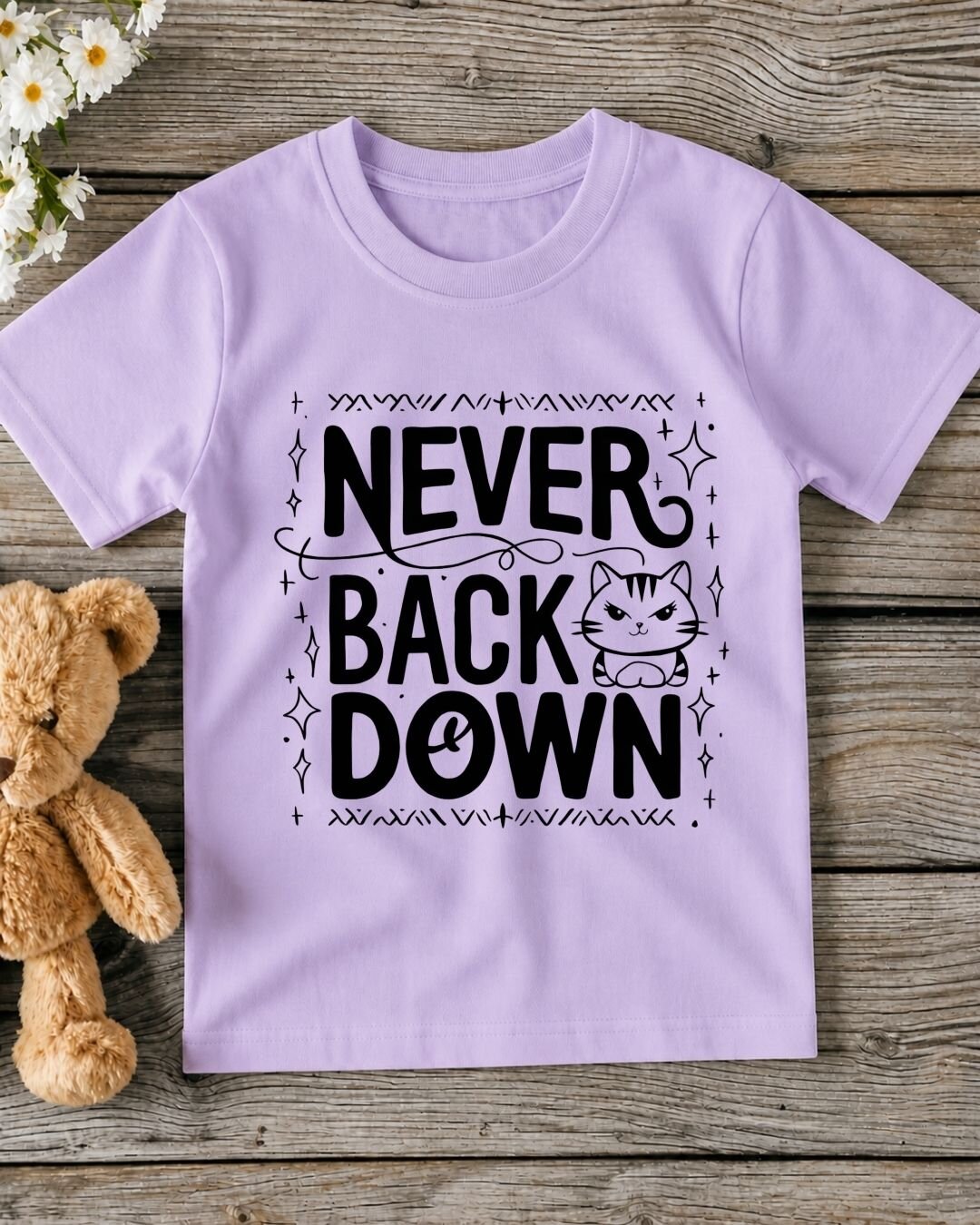 Cute Attitude Cat Kid Cotton Tee