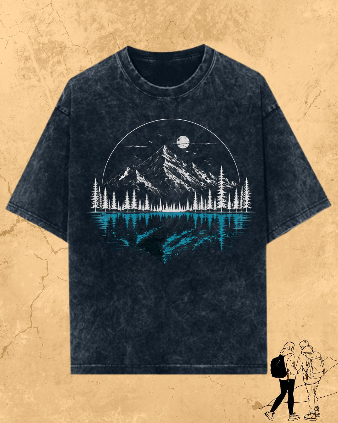 Mountain Reflection Cotton Tshirt
