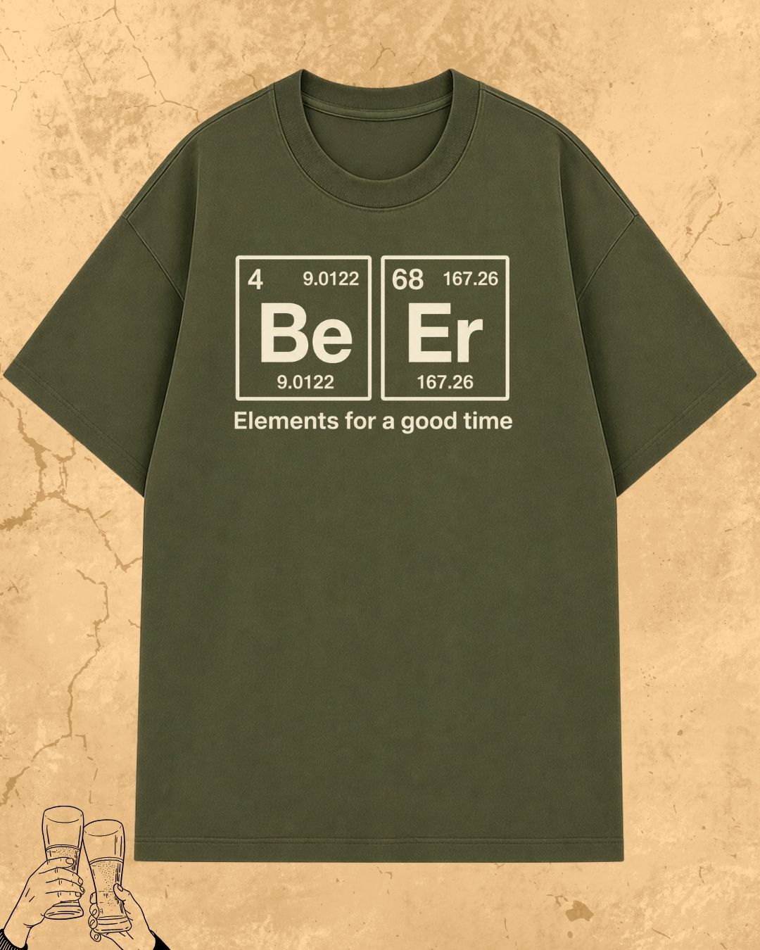 Beer Chemistry Pun Cotton Tshirt