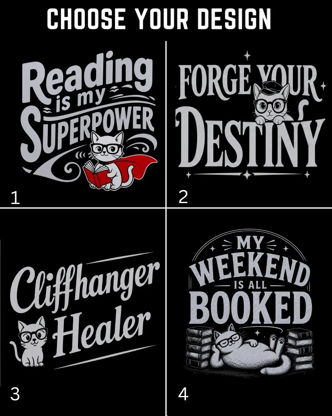 Purrfect Reader Cotton Tshirt