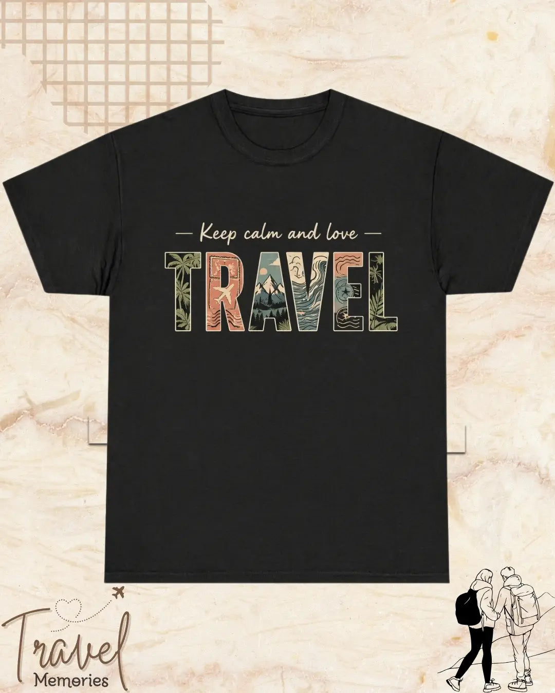WanderScape Travel Cotton Tshirt