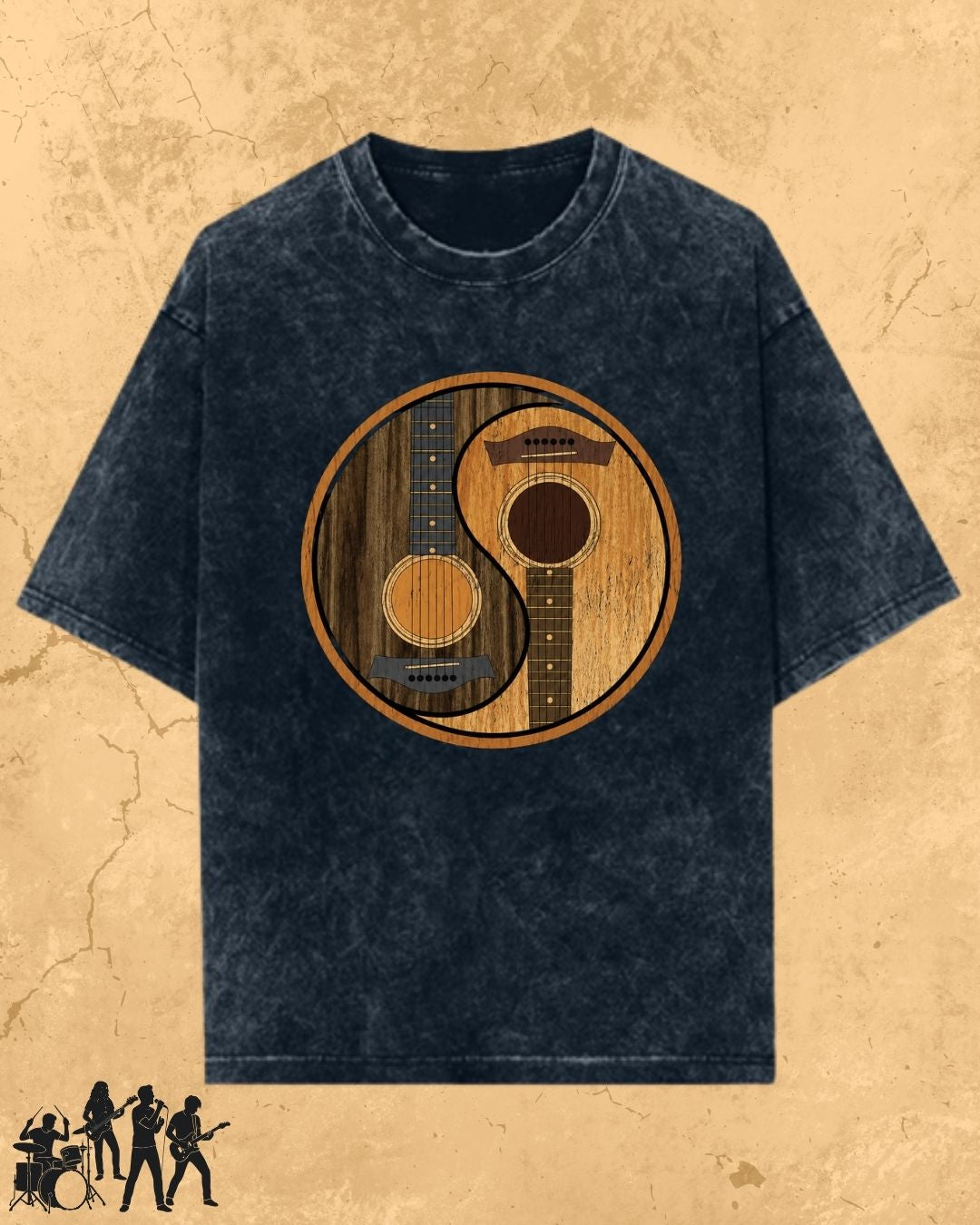 Yin Yang Guitar Cotton Tshirt