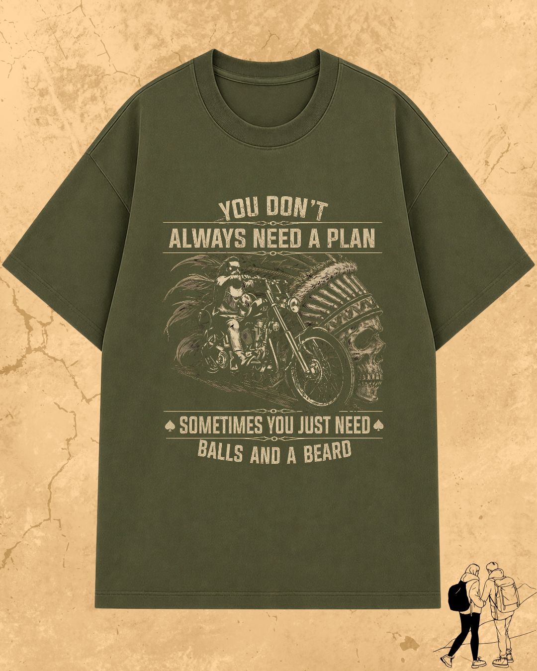 Rebel Beard Motorcycle Cotton Tshirt