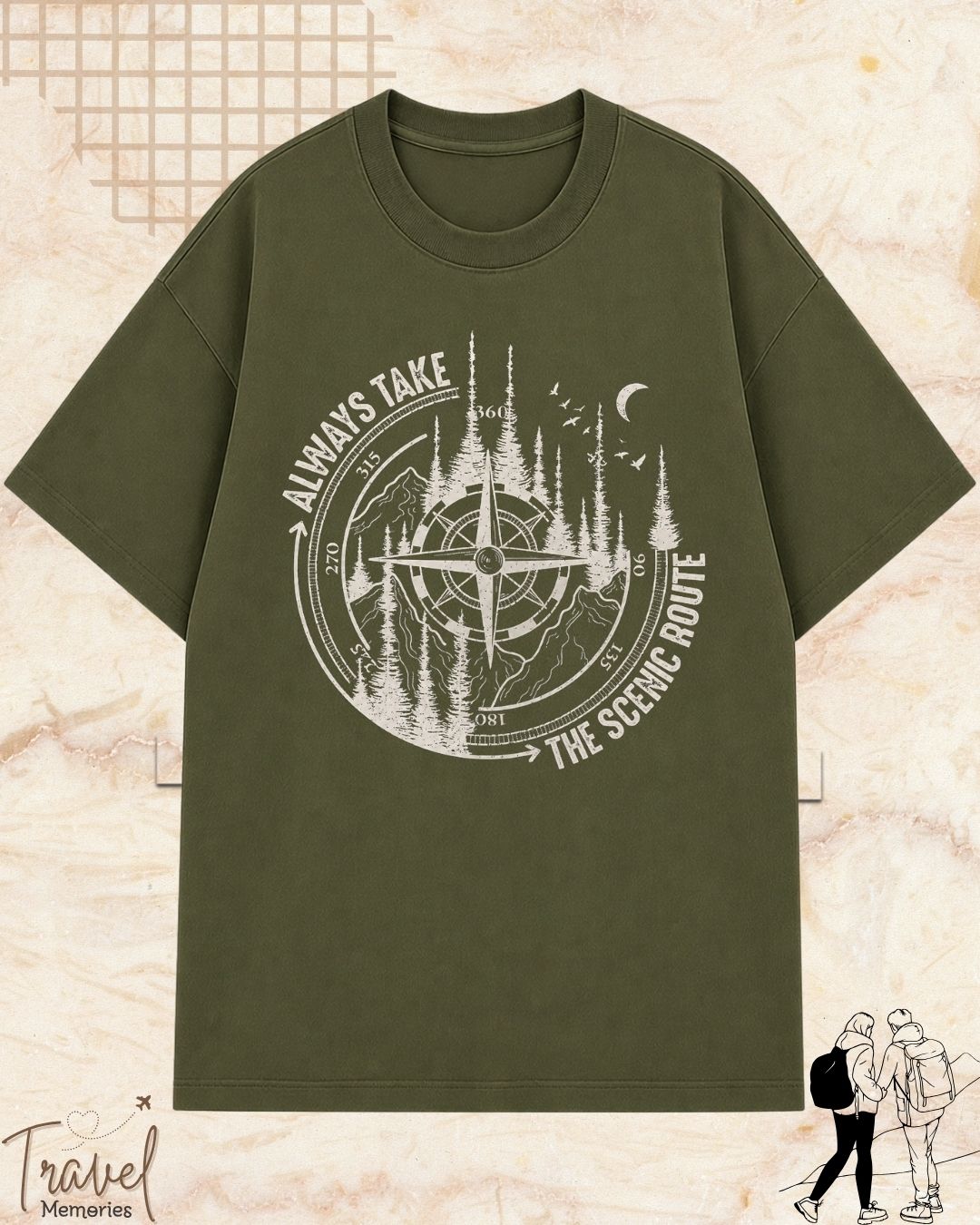 Scenic Route Vintage Adventure Cotton Tshirt