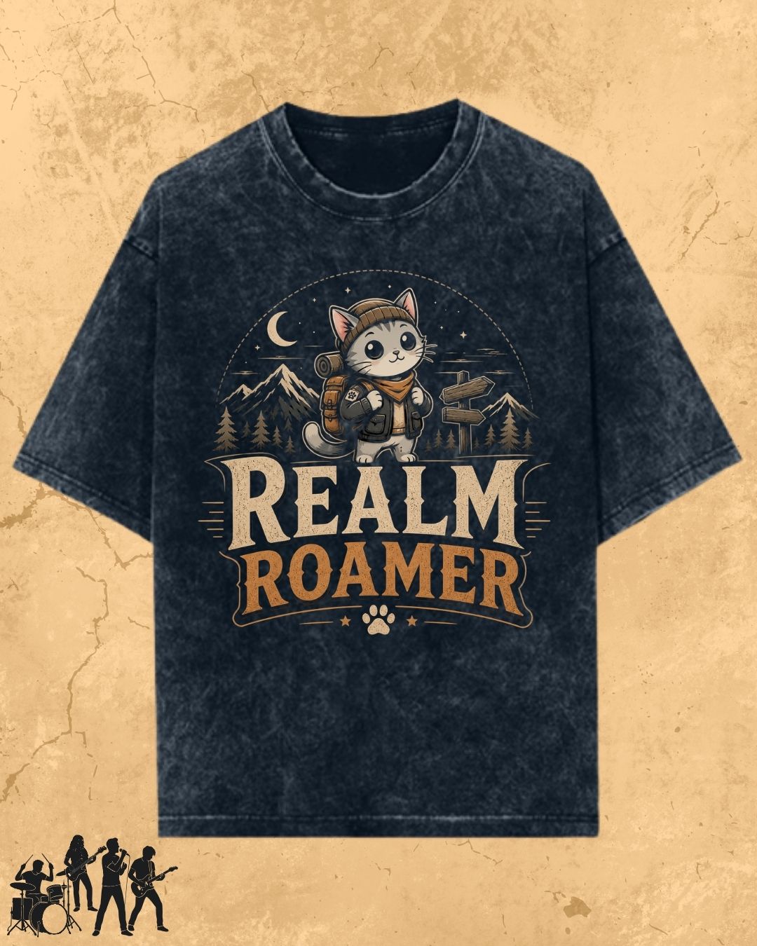 Meow Travel Mode Cotton Tshirt