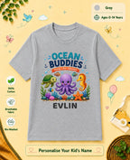 Ocean Theme Custom Kid Cotton Tshirt