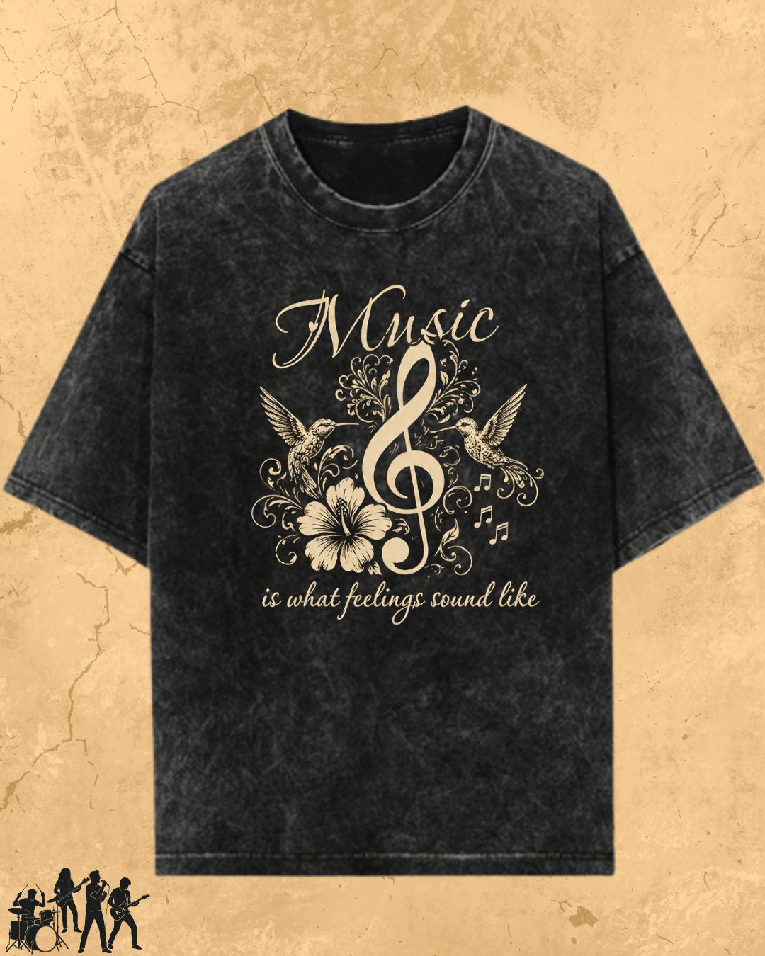Music Is What Feelings Sound Like Cotton Tee
