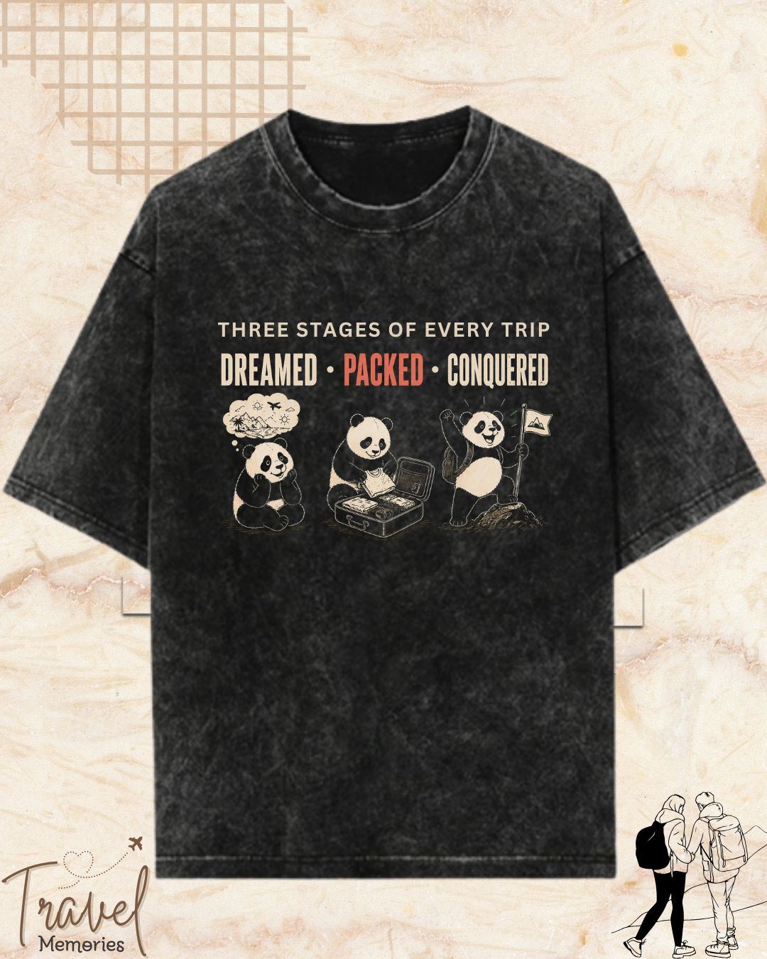 Three Stages of Every Trip Series 2 Travel Cotton Tshirt