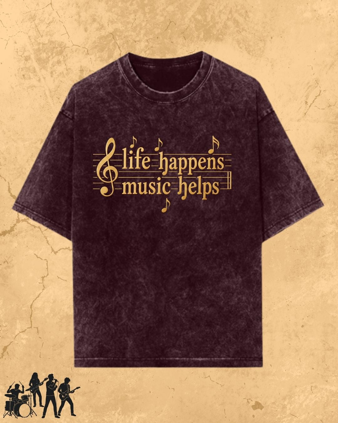 Life Happens Music Helps Cotton Tshirt