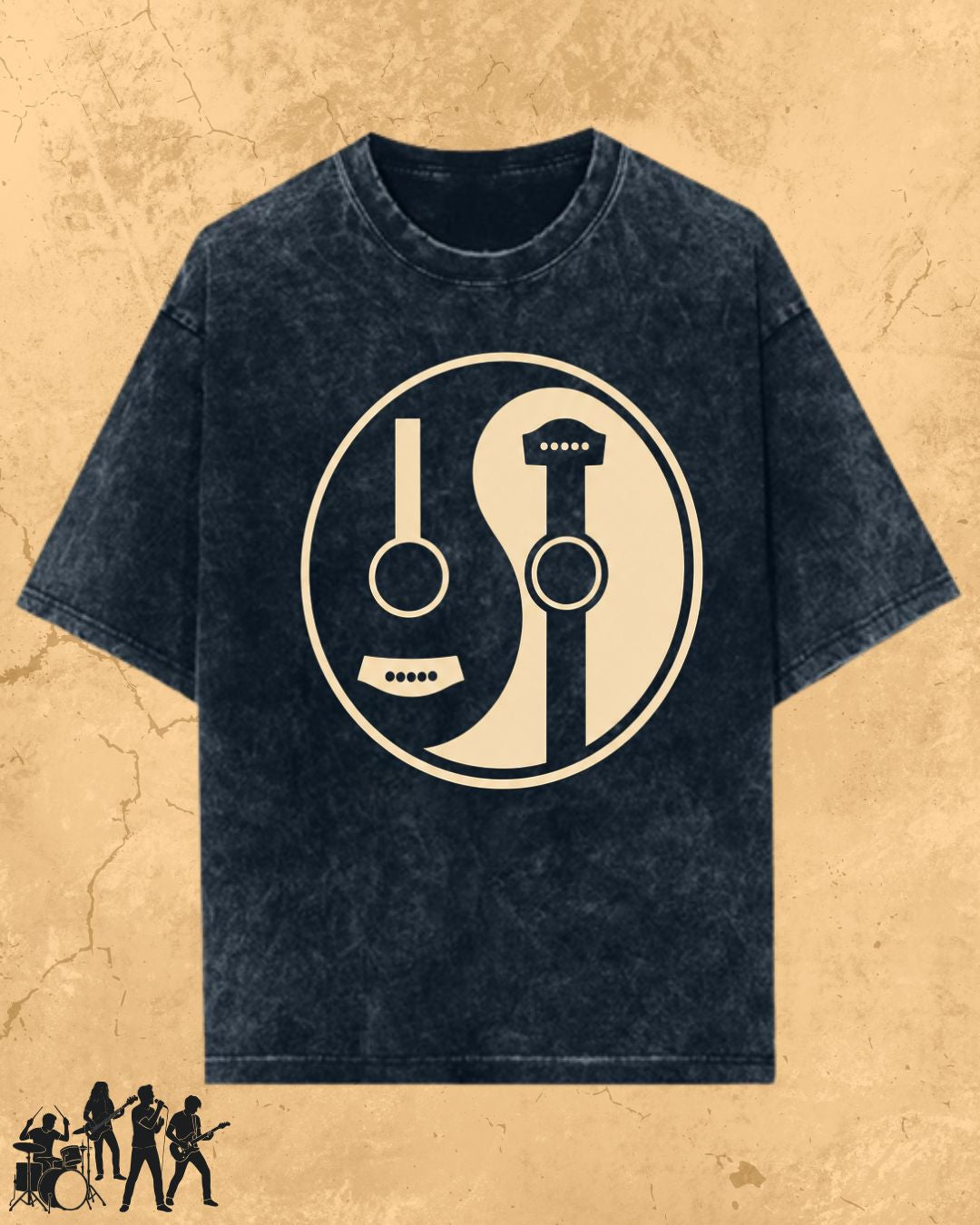 Yin Yang Guitar Cotton Tshirt