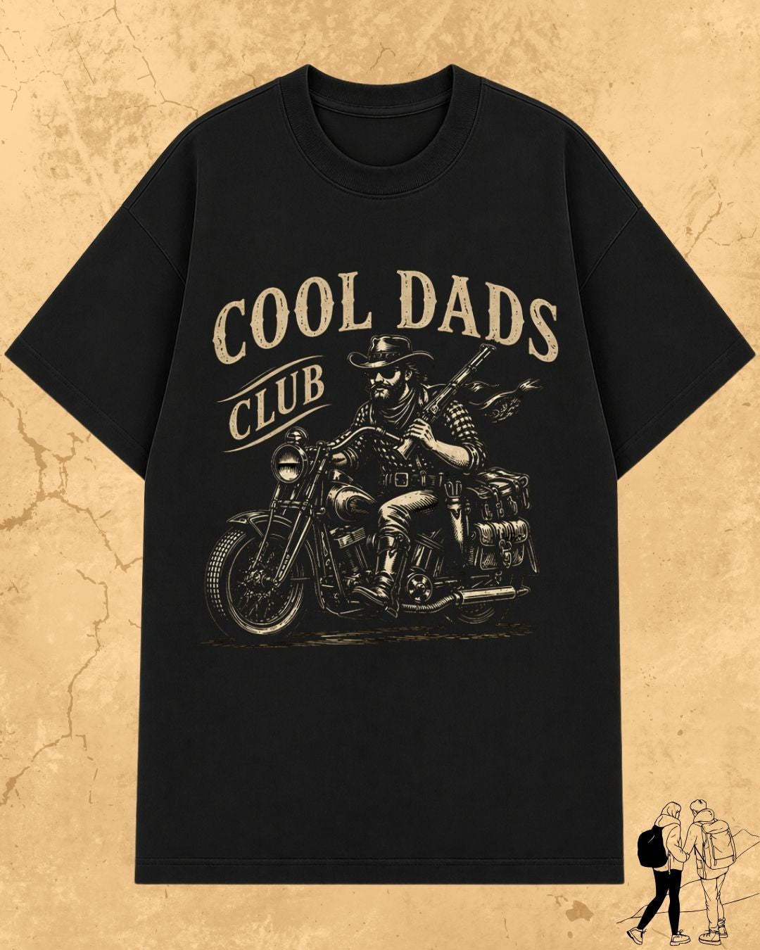 Vintage Cool Dad's Motorcycle Cotton Tshirt