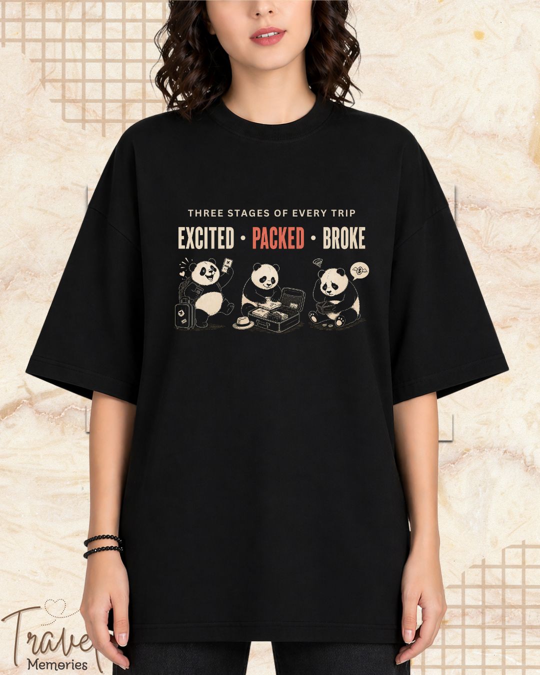 Three Stages of Every Trip Series 2 Travel Cotton Tshirt