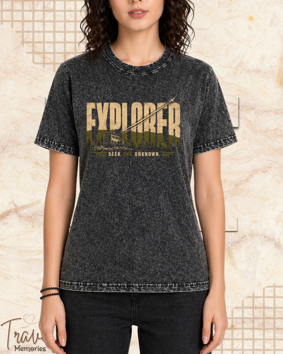 Vintage Travel Vibes Cotton Tshirt