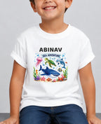 Ocean Theme Custom Kid Cotton Tshirt