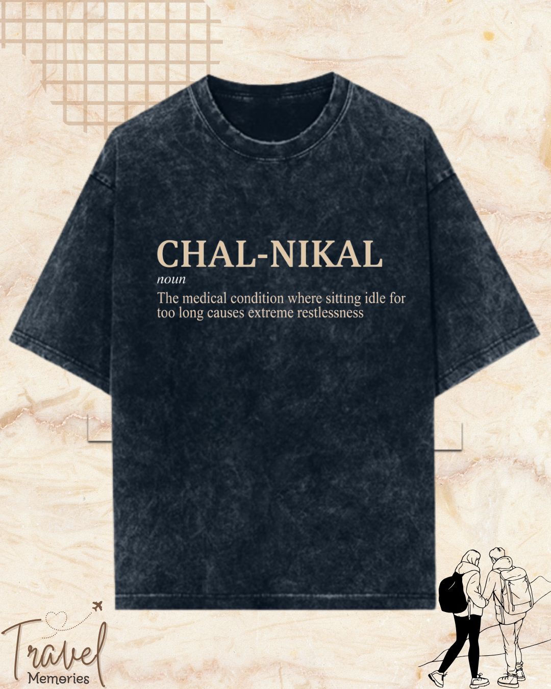 Hinglish Minimalist Dictionary Travel Cotton Tshirt