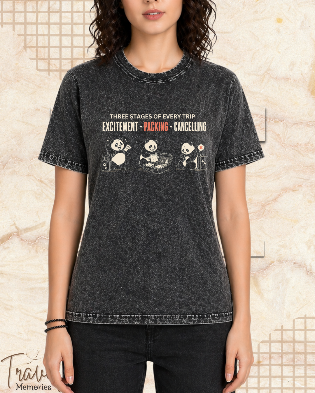 Three Stages of Every Trip Series 1 Travel Cotton Tshirt