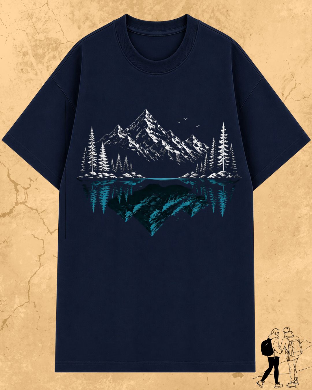 Mountain Reflection Cotton Tshirt