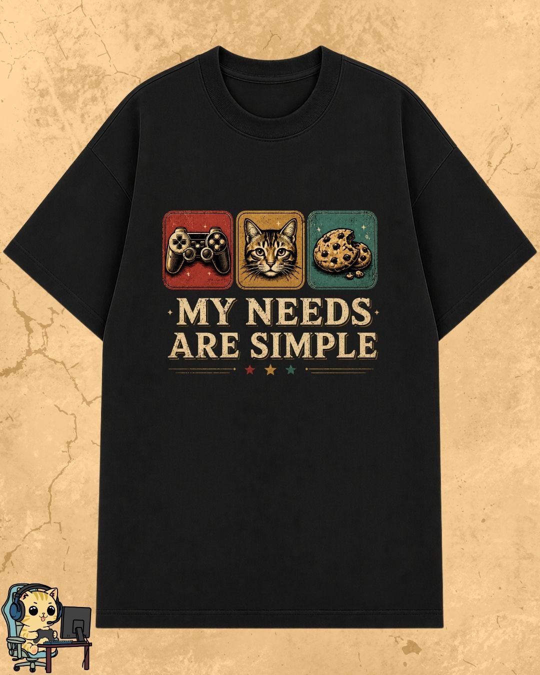 Purrfect Gamer Cotton Tshirt