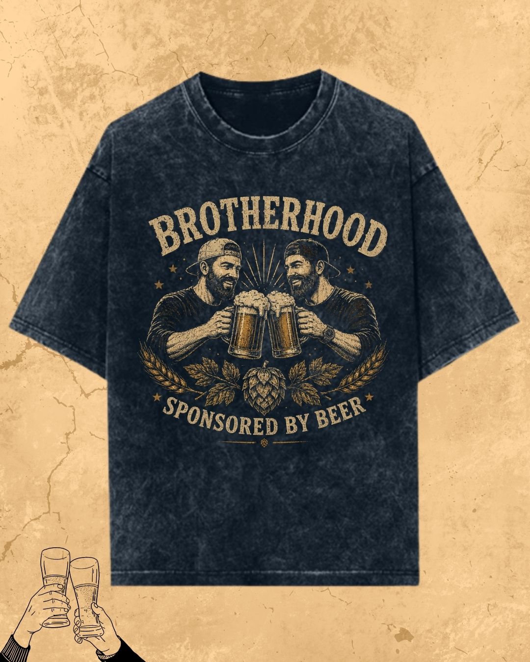 Beer Bond Statement Cotton T-Shirt
