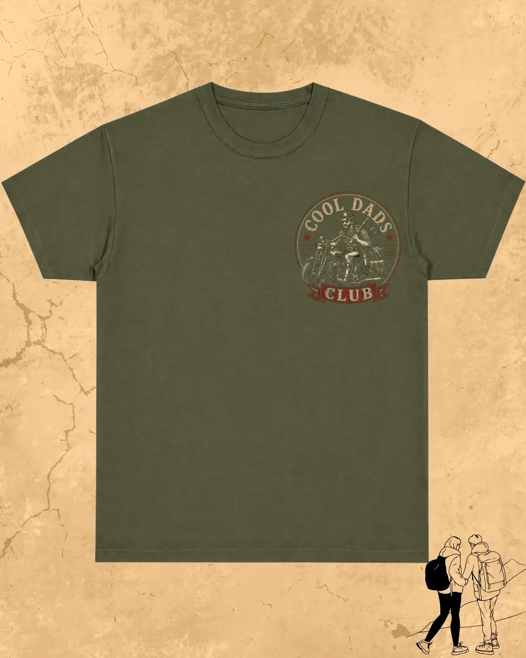 Vintage Cool Dad's Motorcycle Cotton Tshirt