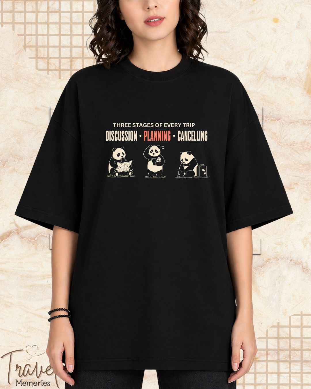 Three Stages of Every Trip Series 1 Travel Cotton Tshirt