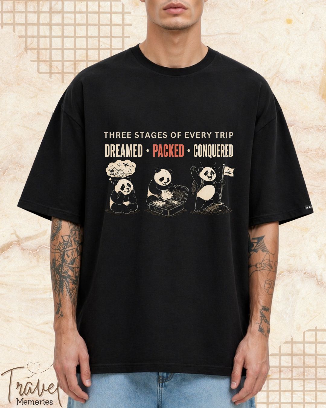 Three Stages of Every Trip Series 2 Travel Cotton Tshirt
