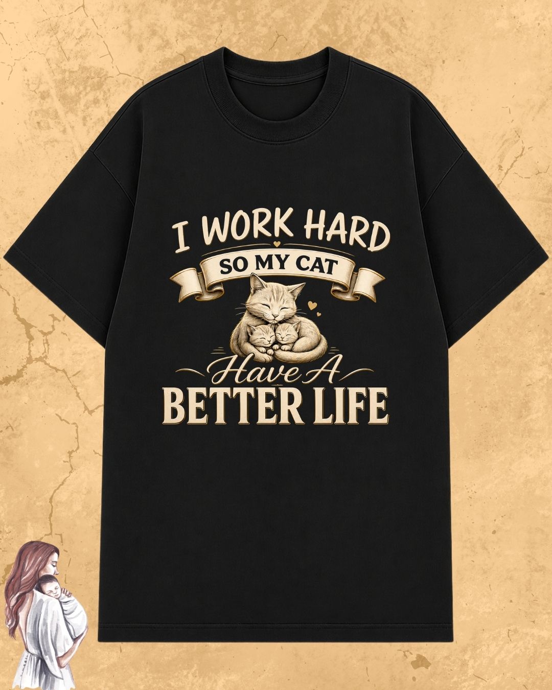 Purr Mom Cotton Tshirt