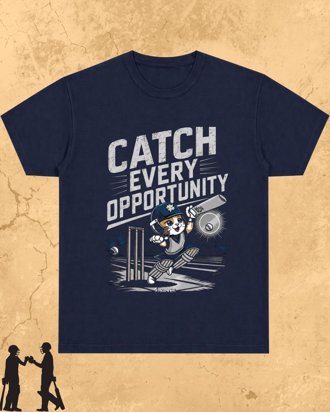 Meow Cricket Champion Cotton Tee