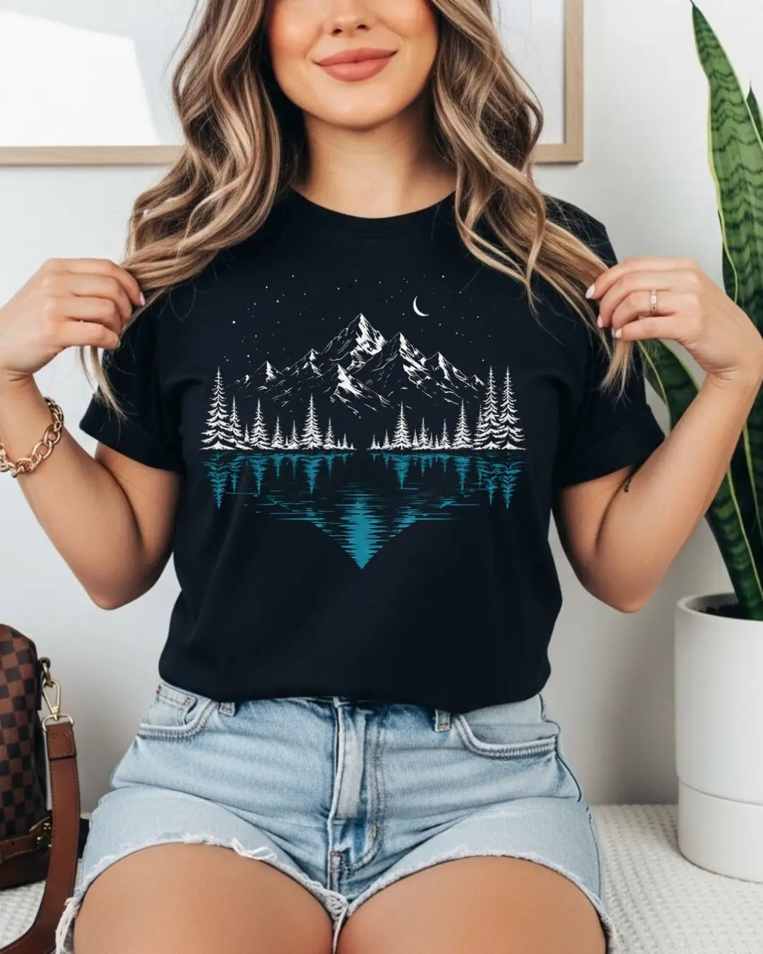 Mountain Reflection Cotton Tshirt