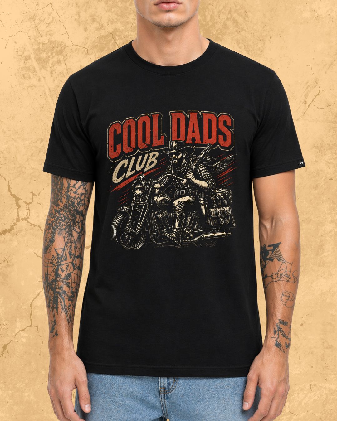 Vintage Cool Dad's Motorcycle Cotton Tshirt