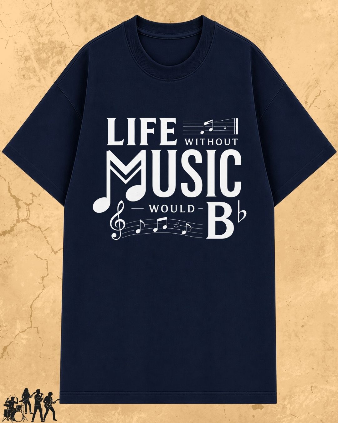 Life Without Music Would B Flat Cotton T-Shirt