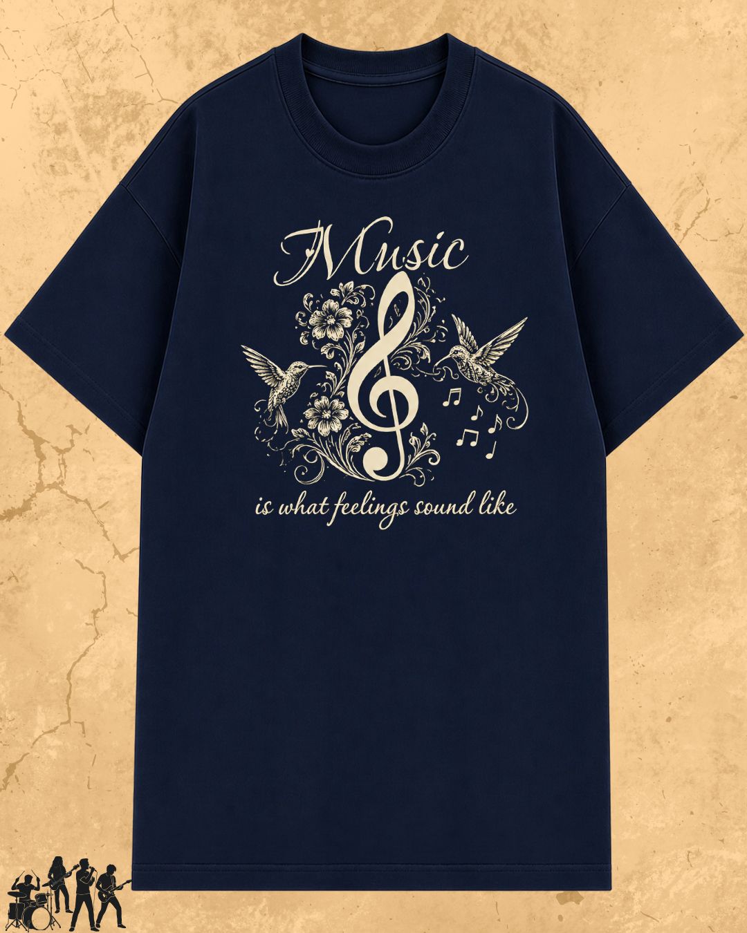 Music Is What Feelings Sound Like Cotton Tee