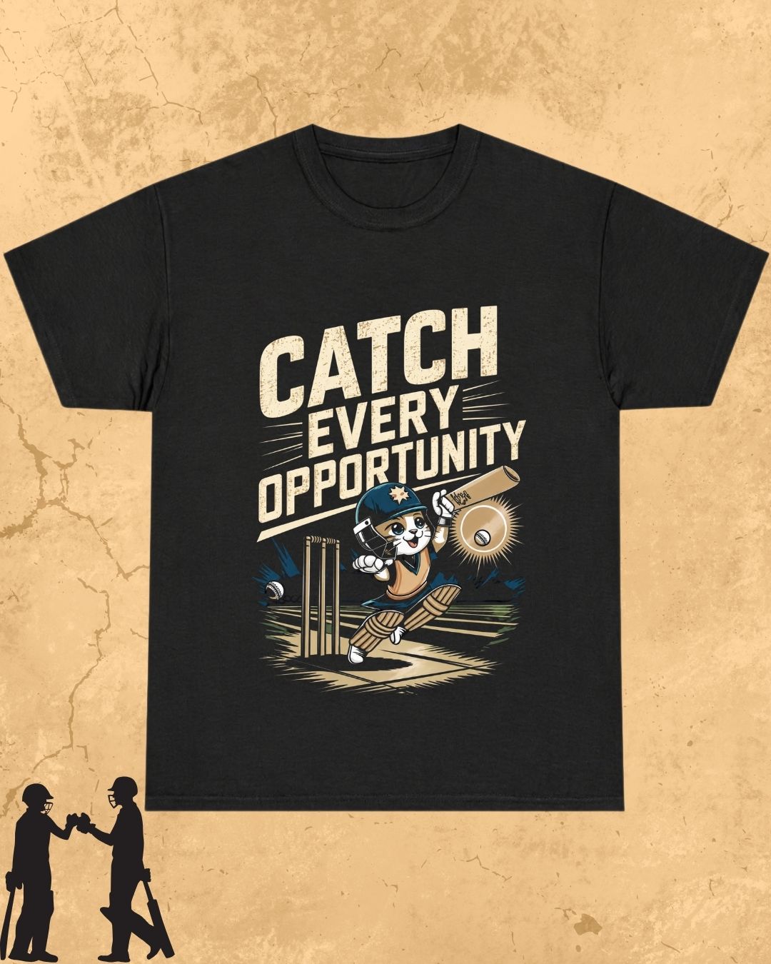 Meow Cricket Champion Cotton Tee