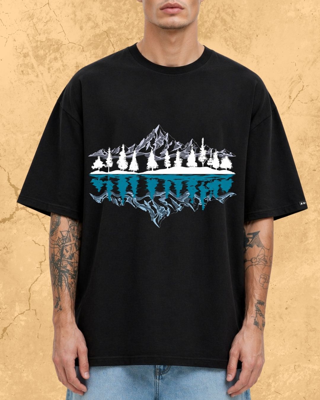 Mountain Reflection Cotton Tshirt