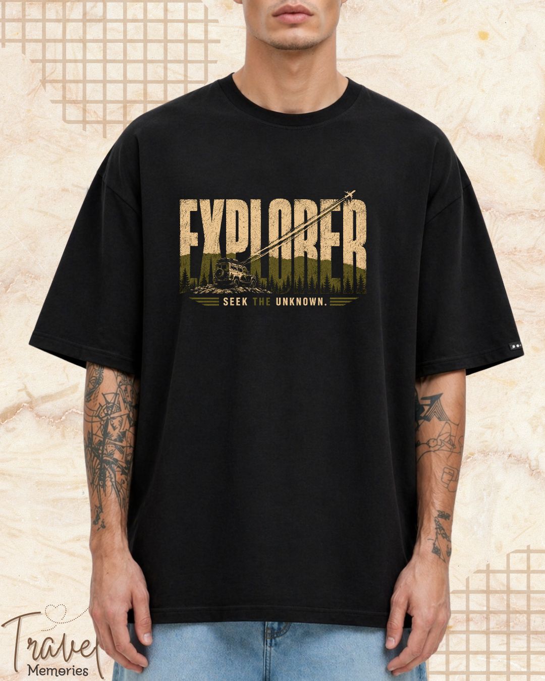 Vintage Travel Vibes Cotton Tshirt
