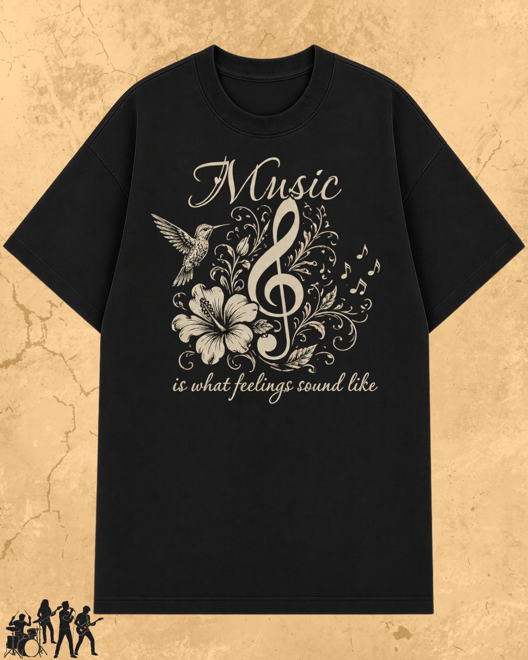 Music Is What Feelings Sound Like Cotton Tee
