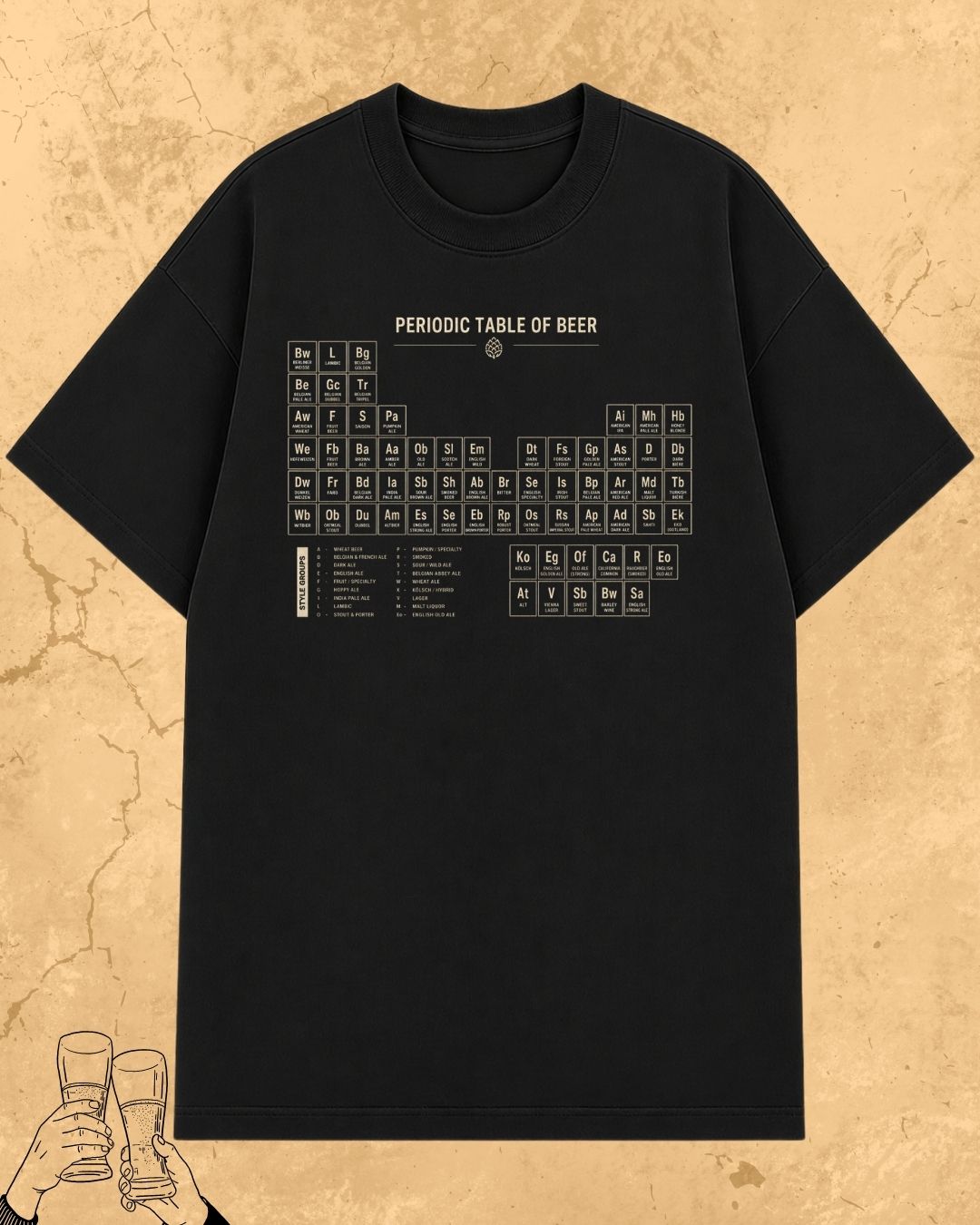 Beer Chemistry Pun Cotton Tshirt