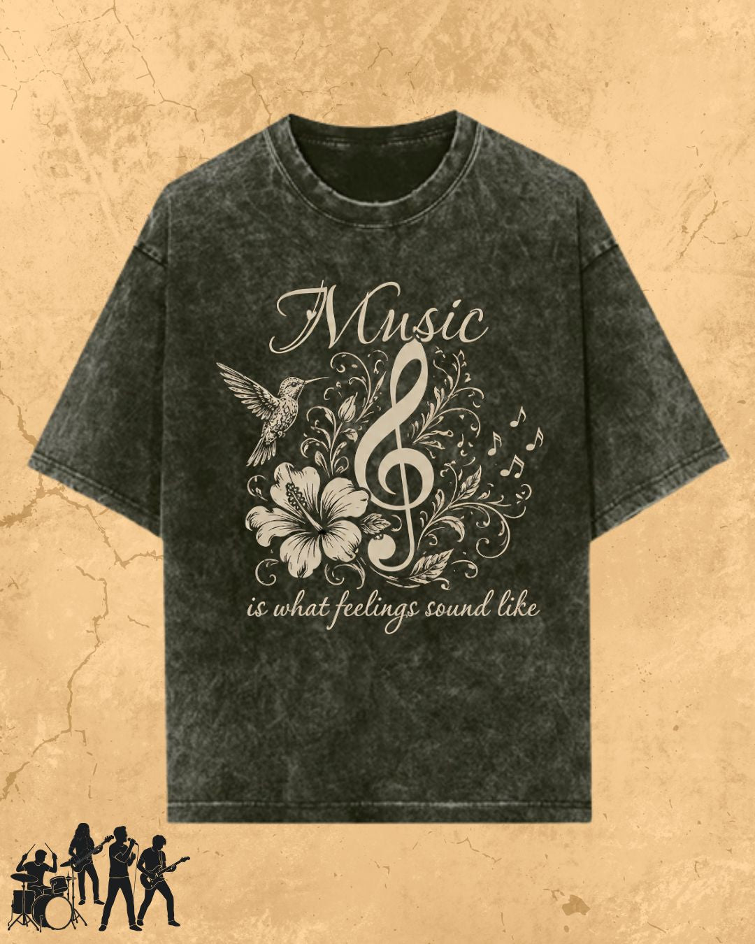 Music Is What Feelings Sound Like Cotton Tee