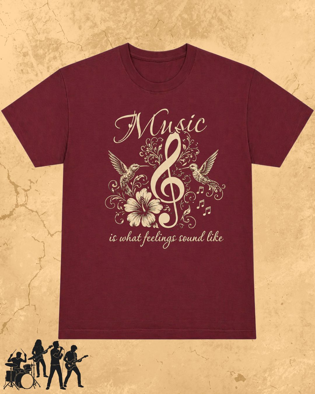 Music Is What Feelings Sound Like Cotton Tee