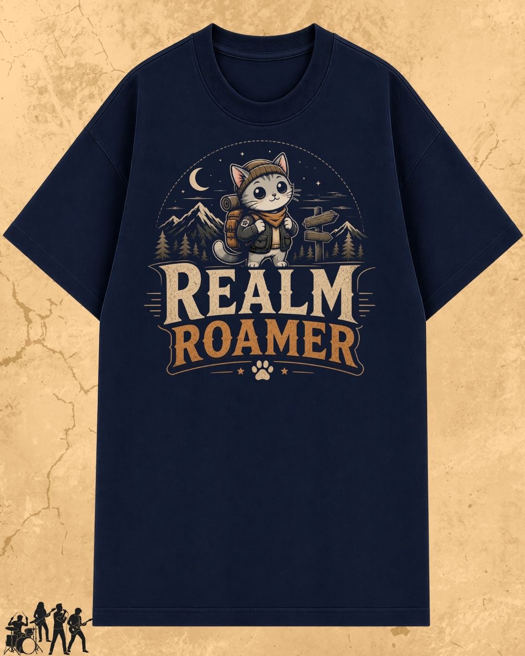 Meow Travel Mode Cotton Tshirt