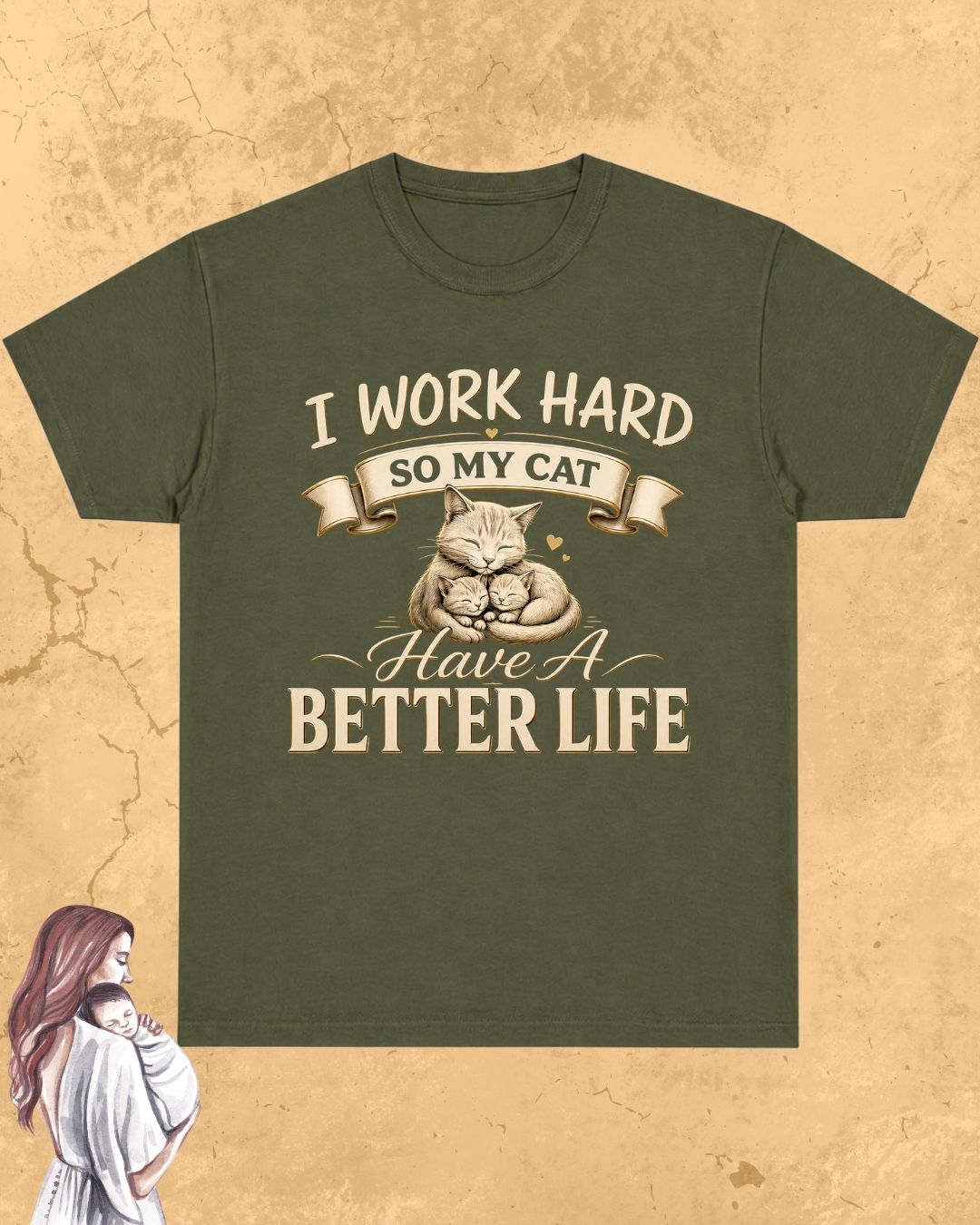 Purr Mom Cotton Tshirt