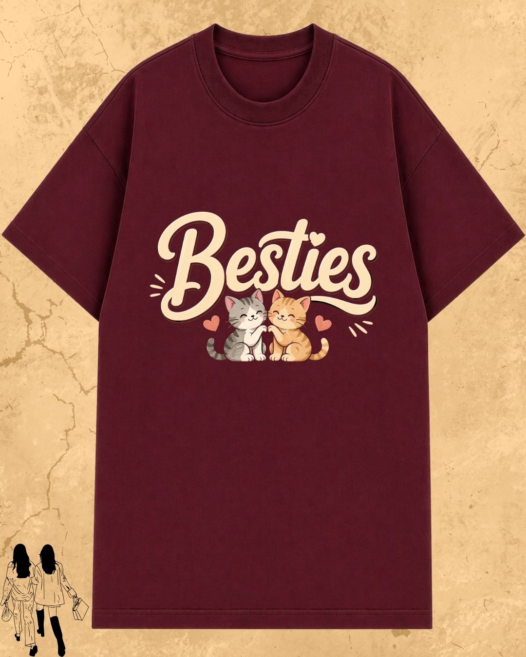 Meow Besties Cotton Tshirt